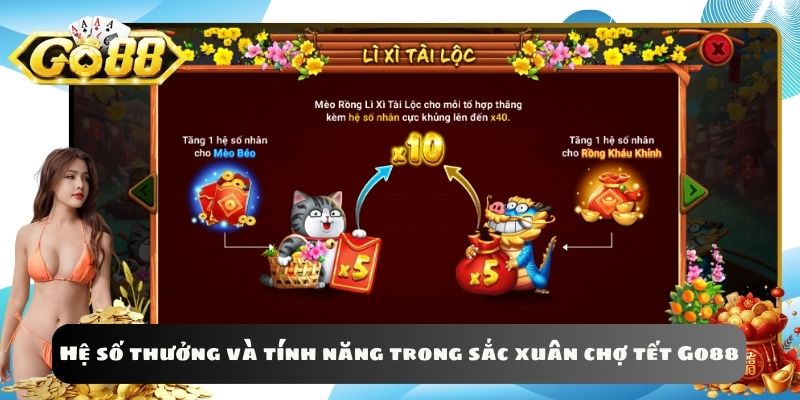 Hệ số thưởng và tính năng trong sắc xuân chợ tết Go88