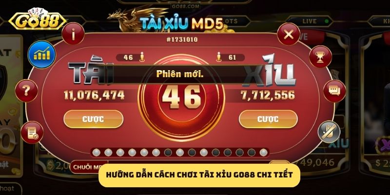 Hướng dẫn cách chơi tài xỉu GO88 chi tiết