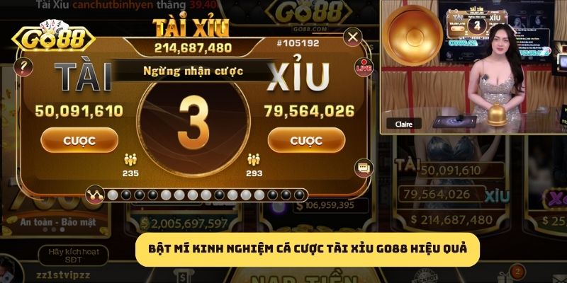 Bật mí kinh nghiệm cá cược tài xỉu GO88 hiệu quả