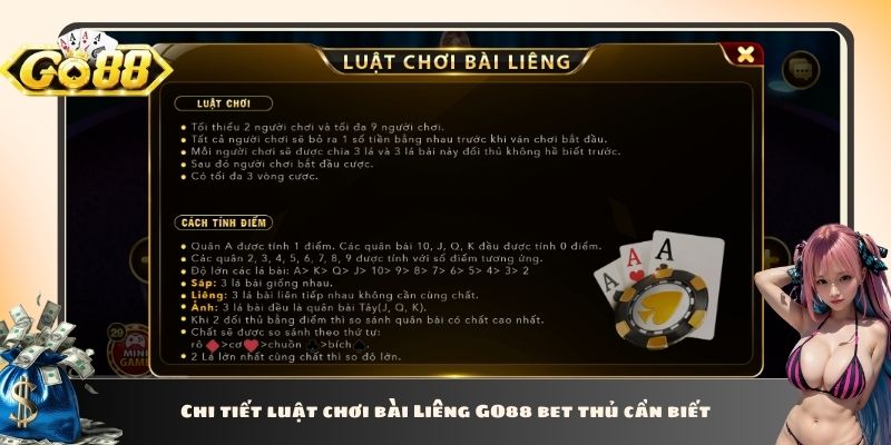 Chi tiết luật chơi bài Liêng GO88 bet thủ cần biết