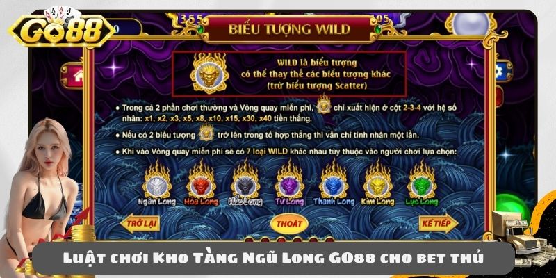 Luật chơi Kho Tàng Ngũ Long GO88 cho bet thủ