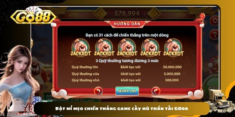 Bật mí mẹo chiến thắng game cày hũ thần tài GO88